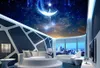 Personalizado luxo 3d papel de parede para tetos Sonho céu lua não tecido 3d murais de teto papel de parede europeu