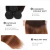 ペルーのまっすぐな人間の髪のレミーヘアはオンブル3トーン1b/4/30色の二重横糸100g/pcを漂白することができます