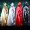 Halloween cosplay hooded cape cloaks carnival halloween kostymer fancy dress ball maid party barn vuxen konstym död trollkarl kappa