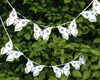 Bröllopsdagpapper Pennant Flag Banner Bunting Decor Christmas Snowflake Garlands Die Cut Snow Queen Party Decor White 18ft