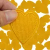 DIY oranje liefde patches voor kleding ijzer geborduurde patch applique strijkijzer op patches naaien accessoires badge sticker op kleding