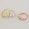 Everfast Wholesale 10pc/Lot Graded Bead Rings Silver Gold Rose Gold Plated Simple Fashion Ring For Women Can Mix Color EFR022