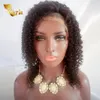 Zikria Remy Human Hair Weave Mongolian Kinky Curly Lace Front Human Hair Wigs Indian Peruvian Malaysian Culry258G
