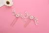 2022 Hair Jewery Elegant Pearls Hairpins for Bridal Shiny Beaded Wedding Accessories Hair Clips 2Pcs on tocado novia pelo8245595