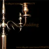 33" de altura 5 Arm Candelabra metal cristal Prismas vitoriana Paris Candlestick no macio ouro e prata