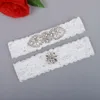 Vintage Bridal Garters Prom Garter Bridal Wedding Garter 2 Piece set Lace Rhinestones Pearls In Stock Cheap Plus Size