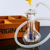 Glass Vase glass hookah, send pot accessories, glass bongs, glass water pipe, smoking, color style random delivery