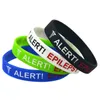 100PCS Epilepsy Silicone Rubber Bracelet Ink Filled Logo Carry This Message As A Reminder in Daily Life