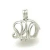 Solid S925 Silver Elephant Pearl / Gem Beads Medaillon Kooi Hanger, Sterling Zilveren Hanger Fitting voor DIY Fashion Sieraden Charme