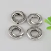Hot ! 200pcs Antiqued Silver Zinc Alloy Round Circle Spacer Beads Frame Charms 15mm DIY Jewelry