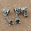 100pcs lot Ancient Silver 3D Eiffel Tower Charm Big Hole Beads For Jewelry Making Bracelet Necklace Findings 27x65mm A120a4505319