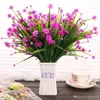 10 pz / lotto Decorativi Fiori Artificiali Economici Vivid Plastica Falso Pianta Foglia Matrimonio Casa Decorazione Del Partito Fleur Real Touch Df-55