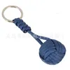 Hand-weaving monkey fist key chain bracelets Outdoor mountaineering key chains Braided rope forpet dog monkey cat