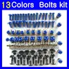 Fairing bolts full screw kit For KAWASAKI NINJA 650R ER-6F 06 07 08 ER 6F 06-07 ER6F 2006 2007 2008 Body Nuts screws nut bolt kit 13Colors