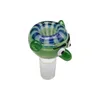 Cuenco de cristal verde de punta larga para cachimba, apto para cuencos de articulación macho de 14 mm y 18 mm, accesorio único para fumar