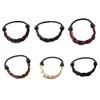 6 Farben Dunkelbraun Zopf Perücke Elastisches Haarband Seil Scrunchie Pferdeschwanzhalter #R478