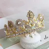 Euramerican barocco vintage oro da sposa strass corona corona diadema fascia per capelli testa gioielli copricapo accessori per capelli P9975880