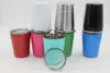 9colors 8.5oz wine glasses Stainless Steel Tumbler 8.5oz cups Travel Vehicle Beer Mug non-Vacuum mugs with straws & lids