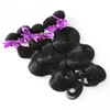 I peli brasiliani dell'onda del corpo naturale nero 5pcs tessono i pacchi remy dei capelli del tessuto dei capelli umani doppio estratto, nessun spargimento, groviglio libero