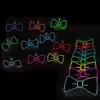 Bowknot Led Bow Slips Glödande El Tråd Ljus upp 10 Färger Bow Slips för DJ Bar Club Evening Party Decoration OOA2095