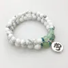 SN1174 Yoga femmes Bracelet fait à la main Designer Howlite Jasper vert Aventurine Bracelet ensemble 2017 bijoux de mode livraison gratuite