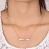 Simple Gold Silver Bar Pendant Moon Necklace Sun Moon Eclipse Map Necklace for Women Vintage Jewelry Thanksgiving Day Gifts