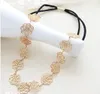 Fashion Lovely Metallic Lady Hollow Rose Flower Elastic Hair Band pannband L7S #T701