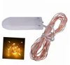 NEW DHL Free Micro copper wire led string lights White coin battery operated 8 colors for clothes flower decoration MYY