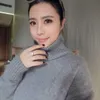 Wholesale-women Turtleneck Pullover Cashmere Sweater Long Loose Solid Color Knitted Basic Wool Lady Plus Size 2021 Winter