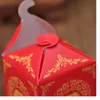 Livraison gratuite chaise à porteurs de mariée rouge boîtes de faveur de mariage boîte-cadeau boîte de bonbons de mariage chinois boîte d'emballage WA1957