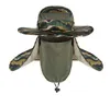 Outdoor Homens Mulheres Peixe Hat dobrável rápida secagem rápida UV Neck Proteção Pesca Chapéu do verão respirável escalada Cap Sun