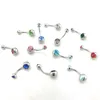 Mix Style Mode Belly Button Ringen 316L Rvs Double Barbell Curvy Navel Body Piercing Sieraden