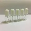 3 ml Mini-Glaspolitur-Leerflasche mit Pinsel, schwarz/weißer Deckel, 16 x 42 mm, rund, durchsichtig, für Kosmetika, Kosmetik-Nagellack-Probenbehälter, Tube