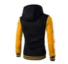 NIEUWE HOOFDBALTJE JAS MENSEN WINTER Herfst 2017 Fashion Design Black Mens Slim Fit Varsity Jas Merk Stijlvol College Jacekt Veste Homme