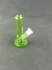 Mini narguilé en verre Fluorescent vert et rouge, pipe à fumer pour tour de forage, concessions de prix directes d'usine