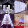 3x3 / 6x3m 304 LED icicle string luzes LED Luzes de Natal de Natal luzes de fada Luzes ao ar livre para casamento / festa / cortina / decoração de jardim