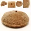 Hurtownie-2016 Nowa Moda 1 Sztuk Damskie Elegancki Multicolor Artist Fur Lapin Newsboy Beret Beret Hat