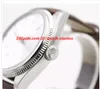 Luksusowe zegarki Nowa seria 18K Srebrny automatyczny zegarek mechaniczny Brązowy skórzany biały powierzchnia Najwyższej jakości sportowy zegarek FAS242B