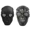 Máscara facial inteira de malha do exército Esqueleto de caveira Airsoft Paintball BB Jogo de armas Máscara de proteção de segurança 211c
