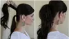 140gの美しさ自然な波状の髪の毛パウのレミーの人間の髪Ponytailの伸びブラジルのバージンヘアポニーテイルの伸びれ黒巾着