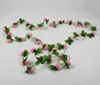 Simulazione catena di fiori di seta rattan di fiori 2 metri di plastica fiore bustina di tè vite 20 pz/lotto