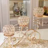 Criativo Liga Ramos Pendurados Castiçal de Cristal Decoração de Casa Pingente Castiçais Candelabros Centrais De Casamento