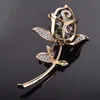 Vintage Rhinestone Brooch Pin rose Jewelry Brooch wedding corsage for bridal wedding invitation costume party dress pin gift