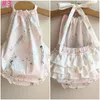 Ins Baby Girls Romper 5スタイルの人魚の矢印フラワーコットンフリル新生児の片方サマーホルター弓幼児ボディスーツ子供服A08