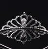 Kız Taçları Rhinestones Düğün Takı Gelin Başlıkları Doğum Günü Partisi Performans Pageant Crystal Tiaras Düğün Aksesuarları #BW-T026