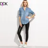 Wholesale-DIDK Faux Deri Tayt Spor Kadınlar Için Yüksek Waisted Sıcak Pantolon Siyah Kontrast Elastik Bel Skinny Tayt