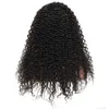 Parrucca anteriore in pizzo stile riccio capelli umani vergini brasiliani con capelli per bambini linea di capelli naturali parrucca piena in pizzo senza colla per donna nera