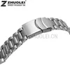 Watch Bands Wholesale- MEN Strap 23MM Bracelet Stainless Steel Band Deployment Clasp With Precision Black Silver Matte Style1