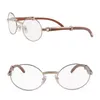 Деревянные очки обрамляют женщины, женщины, знаменитые, оригинальные металлические рамки модные бокалы, круглая деревянная глаз с коробкой и чехлами 296t