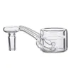 XXXXL Quartz Thermal Banger 50mm Tigela Grande Tubo Duplo Fumaça Prego Conjunto Transparente 90 Graus Para Bongs5464527